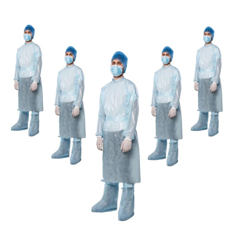 Халат хірургічний, р.ХХL(58-60), довжина 132см, СМС 35г/м2, (в упаковці 5 шт.), нестерильний, однраз.вик,ТМ «АХІЛЛ»